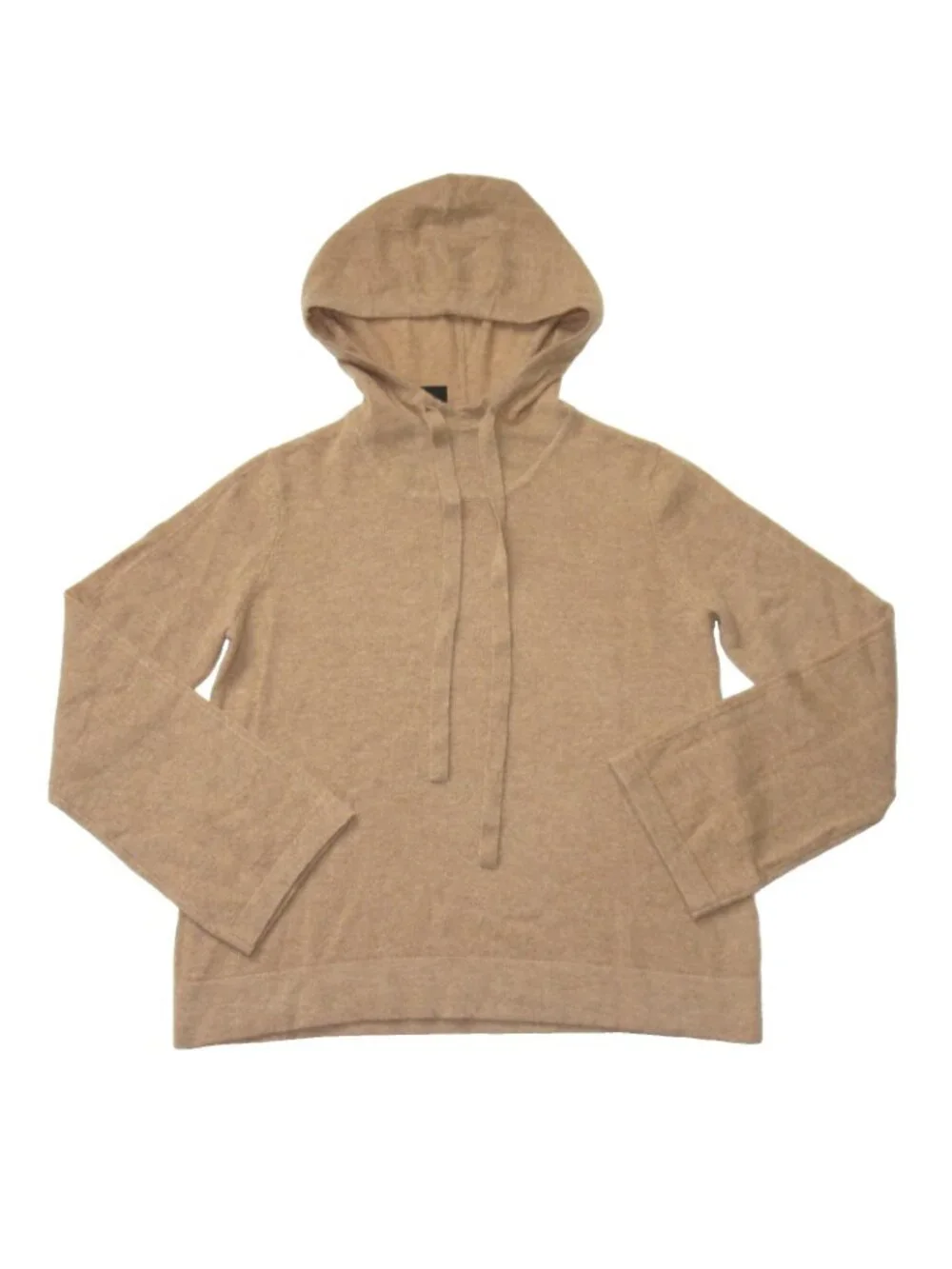 NWT Raffi Cashmere Hooded Sweater in Camel Hoodie Pullover S